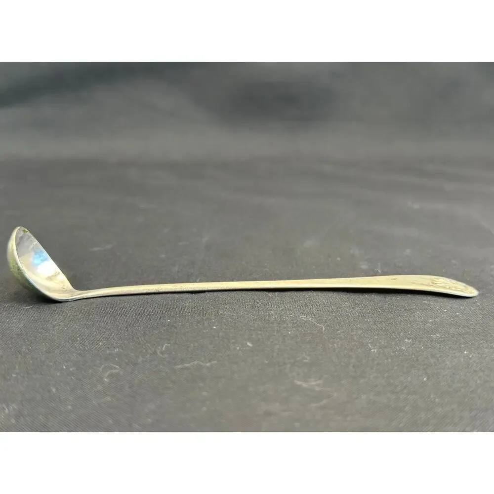 Tiny Salt Mustard Demitasse Spoon Ladle Vintage Stamped 